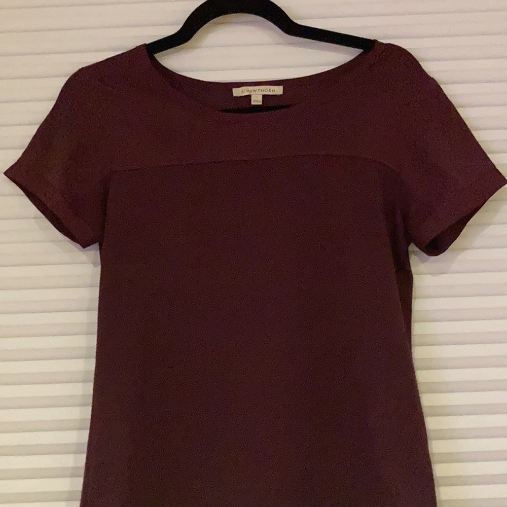 EUC! 41 Hawthorn! Women’s Size xs designer top-  blouse! Short sleeve